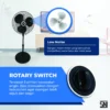 Kipas Angin Miyako KAS1607GB Stand Fan 16in - Image 3